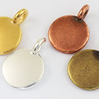 17mm Gold Tierracast Blank Charm #CK618-General Bead