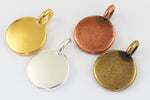 17mm Gold Tierracast Blank Charm #CK618-General Bead