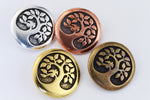 17mm Antique Gold TierraCast Bird in a Tree Button (15 Pcs) #CK642-General Bead