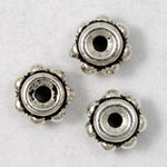 5mm Antique Silver Tierracast Beaded Spacer Bead #CKA132-General Bead