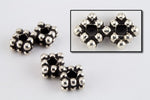 5mm x 14.5mm Antique Silver Tierracast 2 Hole Beaded Square Spacer #CKA157-General Bead