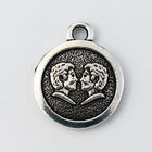 19mm Antique Silver Tierracast Pewter Gemini Charm #CKA222-General Bead
