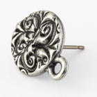 12mm Antique Pewter Tierracast Pewter Jardin Ear Post #CKA309-General Bead