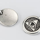16.6mm Antique Silver Tierracast Eye of Providence Charm #CKA352-General Bead