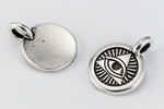 16.6mm Antique Silver Tierracast Eye of Providence Charm #CKA352-General Bead