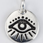 16.6mm Antique Silver Tierracast Evil Eye Charm #CKA354-General Bead