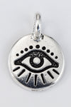 16.6mm Antique Silver Tierracast Evil Eye Charm #CKA354-General Bead