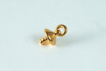 12mm Bright Gold TierraCast Basic Glue-In Bail (20 Pcs) #CK361-General Bead