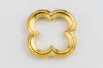 22mm Antique Gold Tierracast Pewter Quatrefoil Link (10 Pcs) #CKA425-General Bead