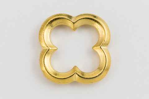 22mm Antique Gold Tierracast Pewter Quatrefoil Link (10 Pcs) #CKA425-General Bead