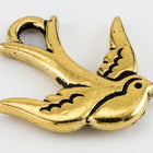 17.5mm Antique Gold Tierracast Pewter Swallow Drop (20 Pcs) #CKA394-General Bead