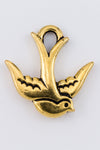 17.5mm Antique Gold Tierracast Pewter Swallow Drop (20 Pcs) #CKA394-General Bead