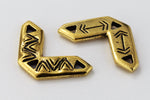 19mm Antique Gold Tierracast Pewter Ethnic "V" Link #CKA450-General Bead