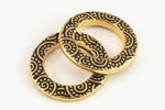 3/4" Antique Gold TierraCast Pewter Spiral Ring (20 Pcs) #CK478-General Bead
