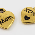 13mm Antique Gold Tierracast "Love Mom" Drop #CK577-General Bead