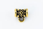 8mm Antique Gold TierraCast Pewter Noble Bail (20 Pcs) #CK663-General Bead