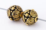 8mm Antique Gold TierraCast Pewter Spirals Bead (20 Pcs) #CK668-General Bead