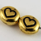 7mm x 6mm Antique Gold TierraCast Pewter Heart Bead (20 Pcs) #CK692-General Bead