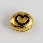 7mm x 6mm Antique Gold TierraCast Pewter Heart Bead (20 Pcs) #CK692-General Bead