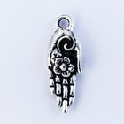 27mm Antique Silver TierraCast Blossom Hand Charm (10 Pcs) #CK832-General Bead