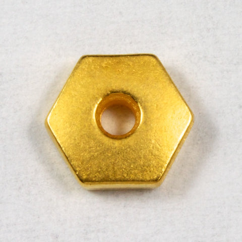 6mm Gold TierraCast Pewter Hexagon Heishi Spacer (2 Pcs) #CK097