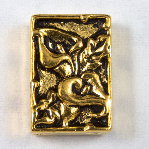 14mm x 10mm Antique Gold TierraCast Calla Lily Two Hole Spacer Bead #CK137