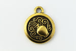 19mm Antique Gold Tierracast Pewter Aquarius Charm #CKB218-General Bead