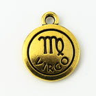 19mm Antique Gold Tierracast Pewter Virgo Charm #CKB225-General Bead