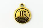 19mm Antique Gold Tierracast Pewter Virgo Charm #CKB225-General Bead