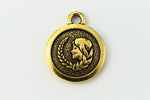 19mm Antique Gold Tierracast Pewter Virgo Charm #CKB225-General Bead