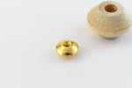 6mm Bright Gold Tierracast Pewter Bead Aligner for 2mm Hole #CKB322-General Bead