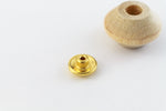 6mm Bright Gold Tierracast Pewter Bead Aligner for 2mm Hole #CKB322-General Bead