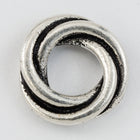 8mm Antique Silver Tierracast Twisted Spacer Bead (35 Pieces) #CKB265-General Bead