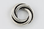 8mm Antique Silver Tierracast Twisted Spacer Bead (35 Pieces) #CKB265-General Bead