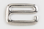 3/4" Rhodium Tierracast E Hook Clasp #CKB415-General Bead