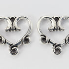 13mm Antique Silver Tierracast 3 to 1 Vine Heart Link #CKB432-General Bead