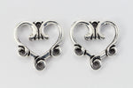 13mm Antique Silver Tierracast 3 to 1 Vine Heart Link #CKB432-General Bead