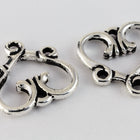 13mm Antique Silver Tierracast 3 to 1 Vine Heart Link #CKB432-General Bead