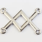 28mm Silver Tierracast Pewter Criss-Cross Link #CKB452-General Bead