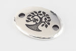 20mm Antique Silver Tierracast Bird in a Tree Link (15 Pcs) #CK491-General Bead
