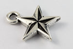18mm Antique Silver Tierracast Nautical Star Drop #CK591-General Bead