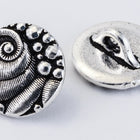 13mm Antique Silver TierraCast Czech Round Button (20 Pcs) #CK650-General Bead