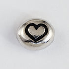 7mm x 6mm Antique Silver TierraCast Pewter Heart Bead (20 Pcs) #CK692-General Bead