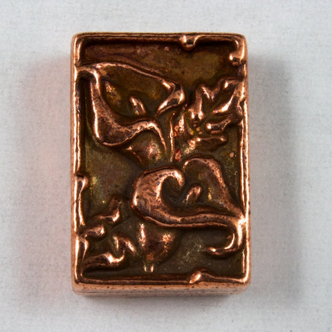 14mm x 10mm Antique Copper TierraCast Calla Lily Two Hole Spacer Bead #CK137