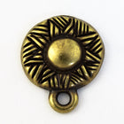 14mm Antique Brass Tierracast Pewter Ethnic Ear Post #CKC310-General Bead