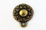 14mm Antique Brass Tierracast Pewter Ethnic Ear Post #CKC310-General Bead