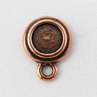 34ss Antique Copper Tierracast Bezel Ear Post with Loop #CKC316-General Bead