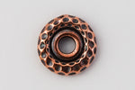 9.25mm Antique Copper Tierracast Pewter Hammered Large Hole Bead #CKC319-General Bead