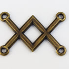 28mm Antique Brass Tierracast Pewter Criss-Cross Link #CKE452-General Bead