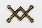 28mm Antique Brass Tierracast Pewter Criss-Cross Link #CKE452-General Bead